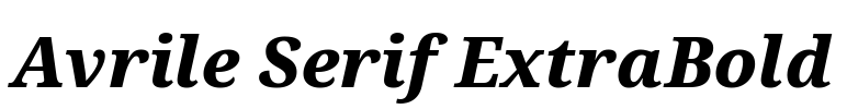 Avrile Serif ExtraBold