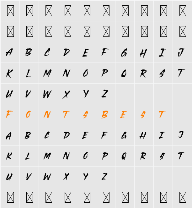Blackish Demo Character Map