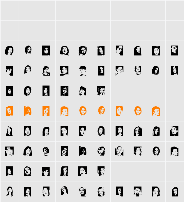 Faces Character Map
