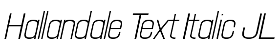 Hallandale Text Italic JL