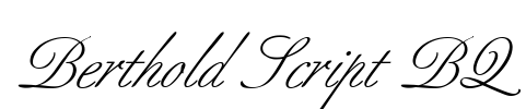 Berthold Script BQ Font Image
