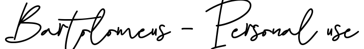Bartolomeus - Personal use Font Image