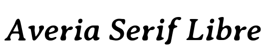 Averia Serif Libre Font Image