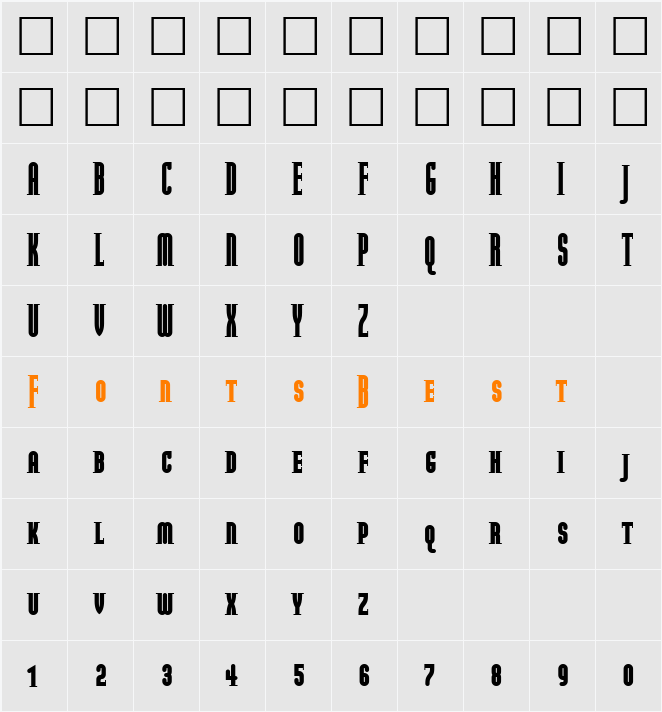 ModulaRoundSerifBlackSmallCaps Character Map