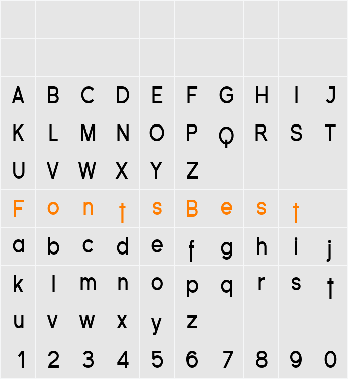 Florencesans Cond Character Map