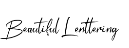Beautiful Lenttering Font Image