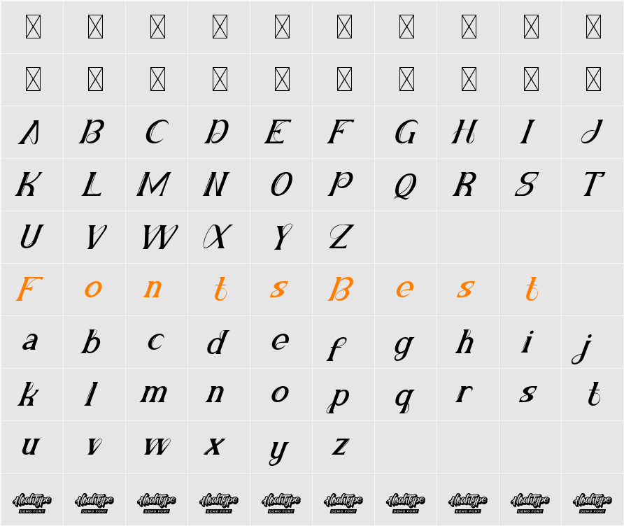 Alzam Demo Character Map