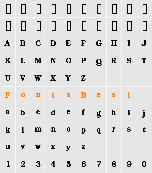 DSE MaTiChon Character Map