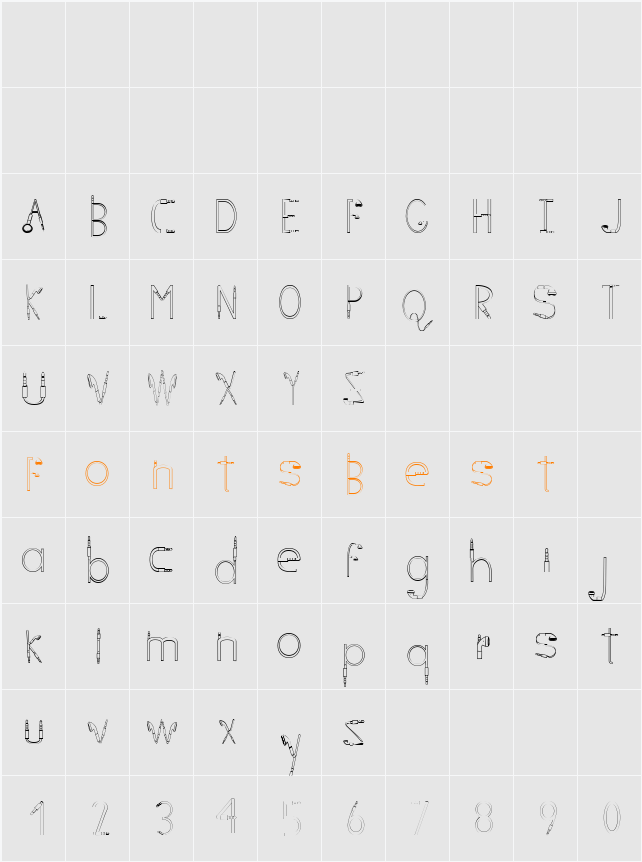 C- FONE Character Map