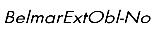 BelmarExtObl-No Font Image