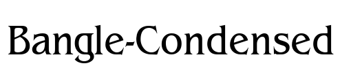 Bangle-Condensed Font Image