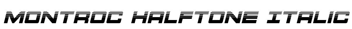 Montroc Halftone Italic Font Image