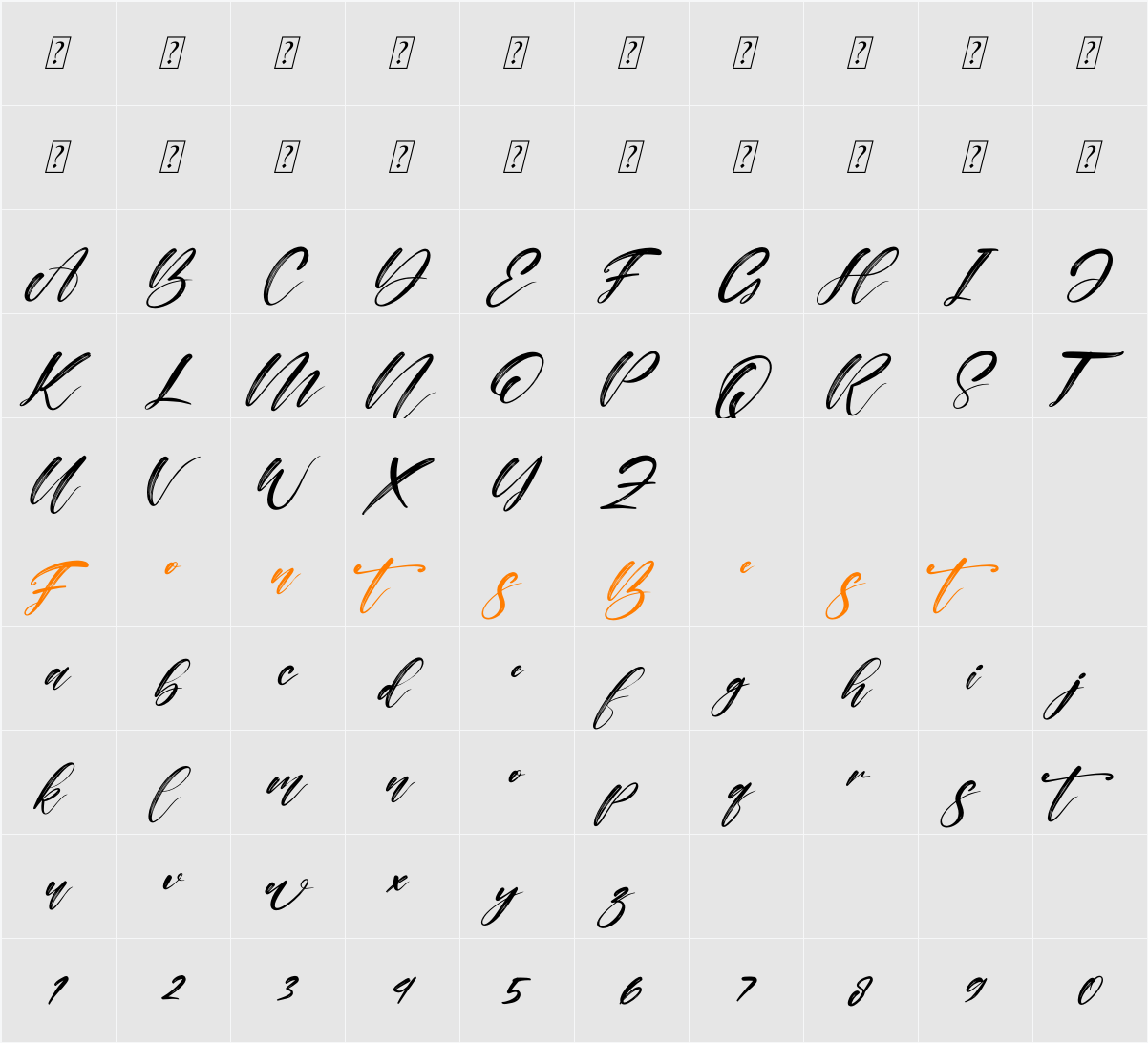 Alisabela Brushley Character Map