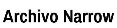 Archivo Narrow Font Image