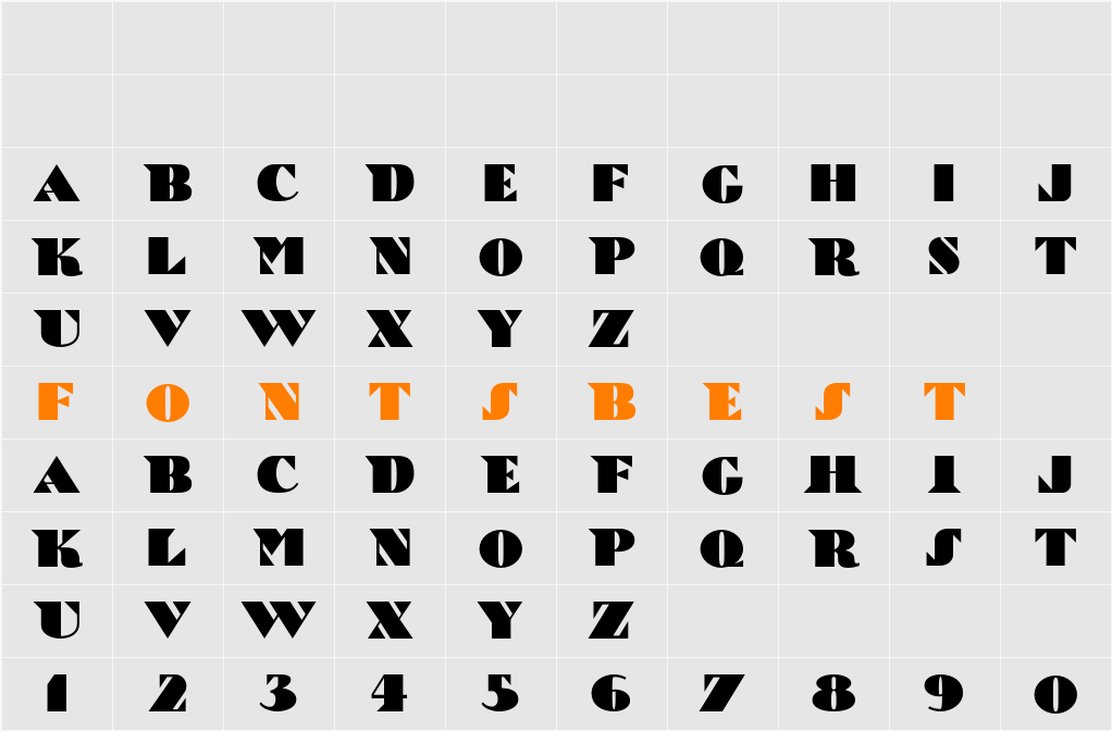 Bric-a-Braque NF Character Map