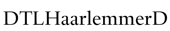 DTLHaarlemmerD Font Image