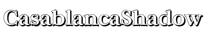 CasablancaShadow Font Image