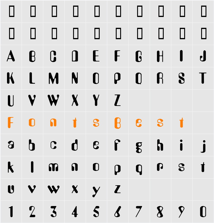 JI-Moused Character Map