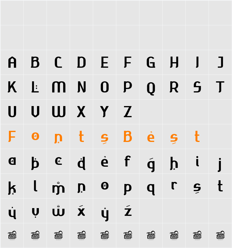 Ahmisya Personal use Character Map