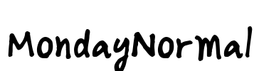 MondayNormal Font Image