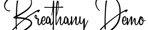Breathany Demo Font Image