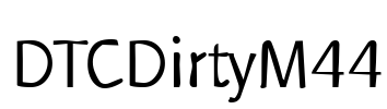 DTCDirtyM44 Font Image