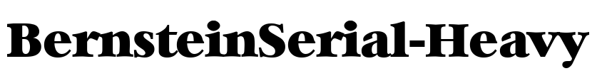 BernsteinSerial-Heavy Font Image
