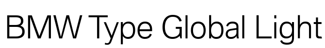 BMW Type Global Light Font Image