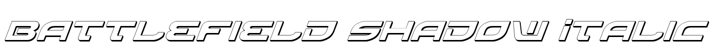 Battlefield Shadow Italic Font Image