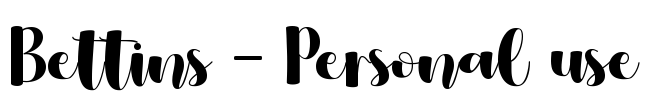 Bettins - Personal use Font Image