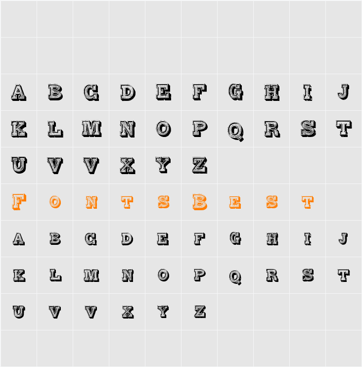 Alphabet Fantasie Character Map