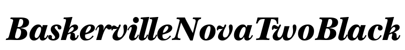 BaskervilleNovaTwoBlack Font Image