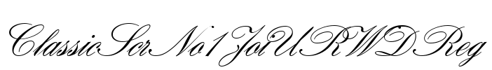 ClassicScrNo1JoiURWDReg Font Image