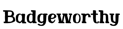 Badgeworthy Font Image