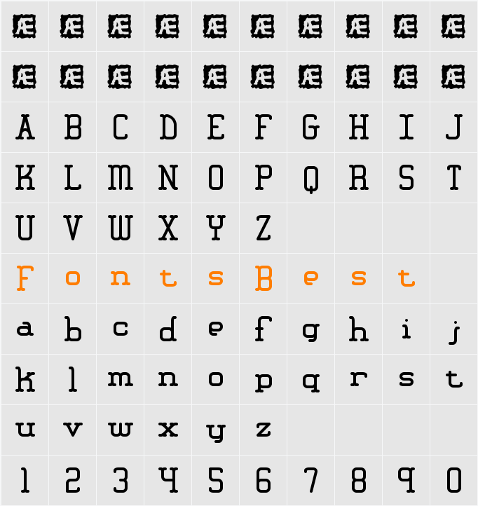 Amplitude BRK Character Map