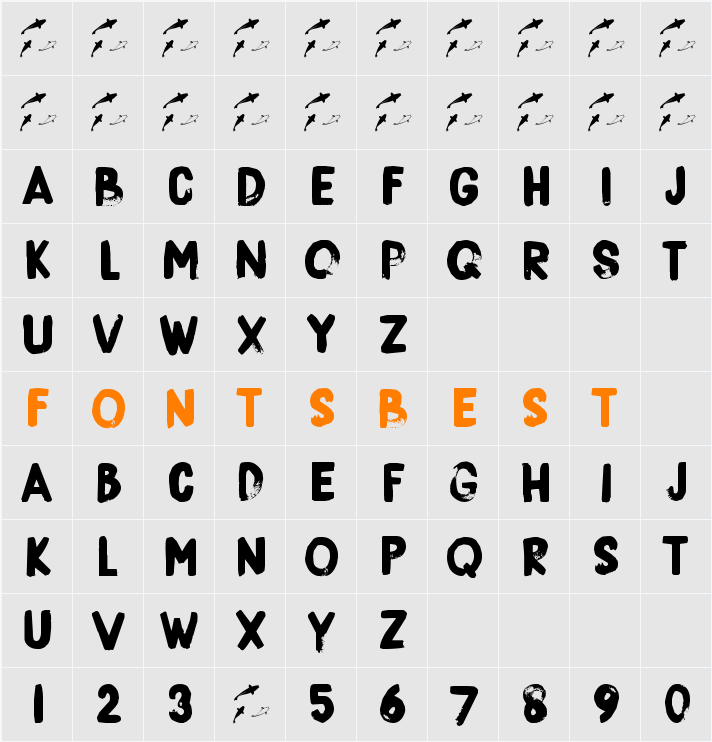 DK Boris Brush Character Map