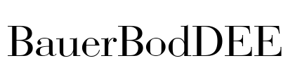 BauerBodDEE Font Image