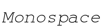 Monospace Font Image
