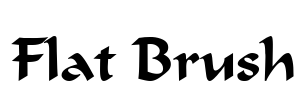 Flat Brush Font Image