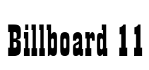 Billboard 11 Font Image