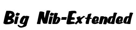 Big Nib-Extended Font Image