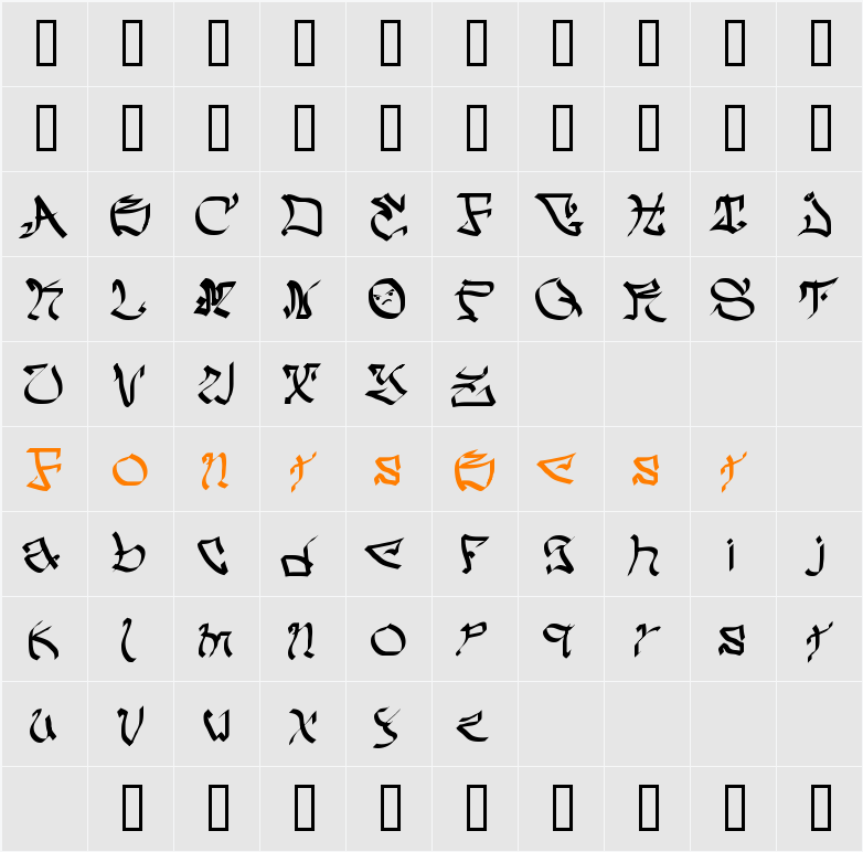 My Crazy Text Character Map