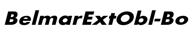BelmarExtObl-Bo Font Image