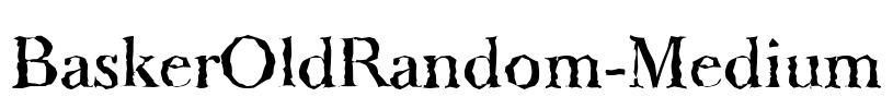 BaskerOldRandom-Medium Font Image