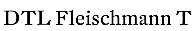 DTL Fleischmann T Font Image