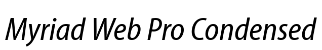 Myriad Web Pro Condensed Font Image