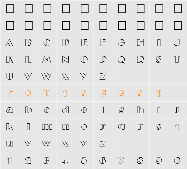 Cucchiarella Character Map