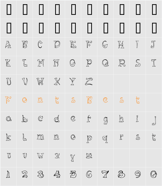 JI-Jagged Character Map