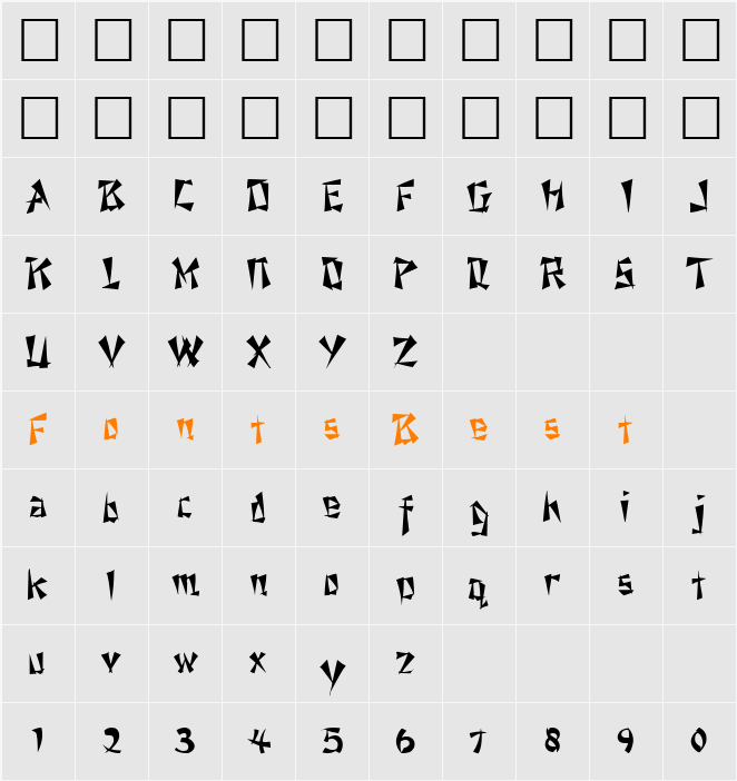 ChineseMenu Character Map