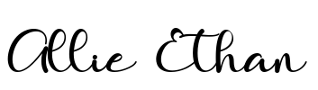 Allie Ethan Font Image